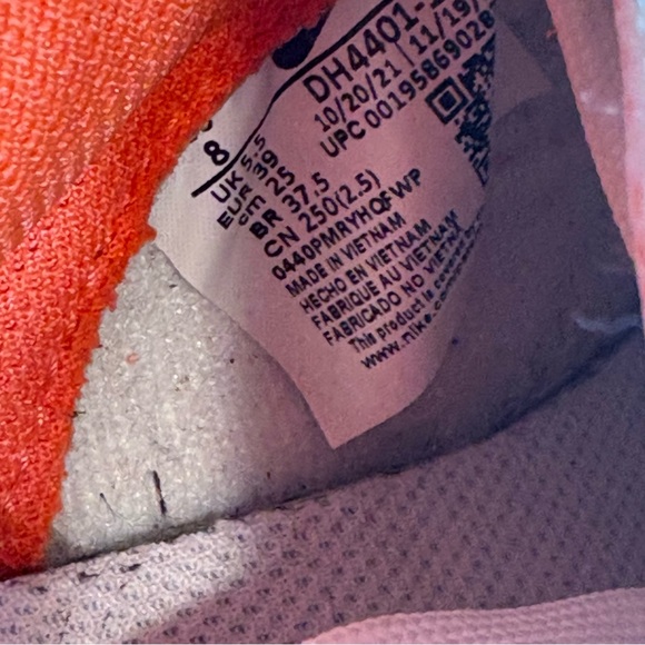 Nike Dunk Low ESS Orange Paisley White Women’s 8 / Men’s 6.5 DH4401-103 New - Picture 7 of 8